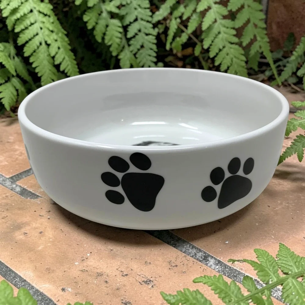 Vintage 1994 Vladimir Tzenov Springer Spaniel Dog Bowl Ceramic Rosalinde USA 7”